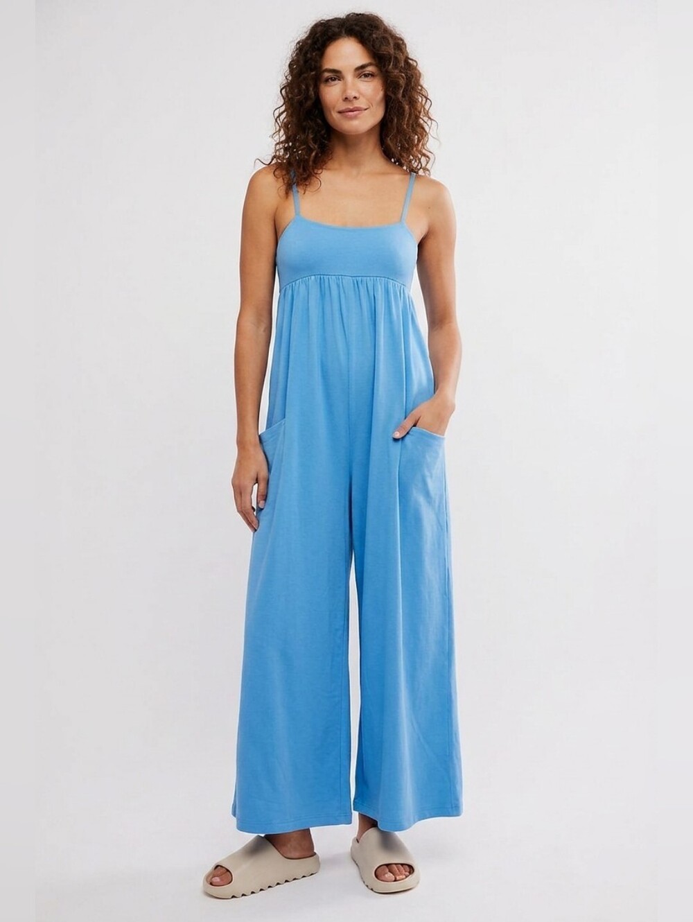 FP Movement Hot Shot Strappy Onsie Jumpsuit in Light Colbalt, NWT